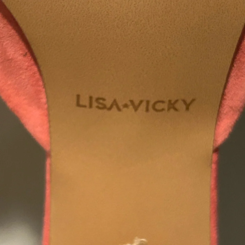 Lisa Vicky IMPRESS Platform Slide Sandals Women's 7 M Sunkissed Suede Block Heel - Picture 11 of 11